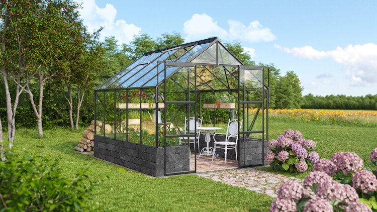 Vitavia Gewächshaus Cassandra 8300 inkl. Sockelmauer - 8,3 m²